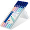 STAEDTLER Filzstifte triplus color, pastel, dreikant, stabile, eindrucksichere Spitze, Linienbreite 1 mm, kindgerecht, Set mit 6 Pastellfarben in der aufstellbaren STAEDTLER-Box, 323 SB6 PA