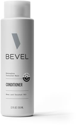 Bevel Haarspülung für Männer – sulfatfreier Herren-Conditioner für strukturiertes Haar mit Kokosöl und Sheabutter, spendet Feuchtigkeit, pflegt und entwirrt, 340 ml