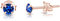 Orecchini Blu - Orecchini Punto Luce Oro - Orecchini Zaffiro Blu - Orecchini Donna Argento 925 Placcati Oro Rosa - Orecchini Lobo Donna - Orecchini Oro Rosa - Orecchini Colorati