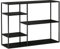 HOMCOM Standregal Bücherregal mit 5 offenen Fächern, Aufbewahrungsregal mit Metallrahmen, Würfelregal für Küche, Wohnzimmer, Schwarz, 120 x 35 x 87,5 cm