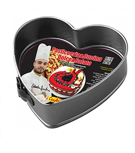 Stampo Forma Dolci con Cerniera Forma Cuore 18 x 17 x 6 cm