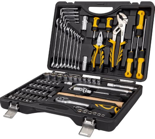 VITO Universal Tool Box 84-Piece Tool Set Assembly for Professional, Intermediate and DIY Enthusiast, for Professional, Intermediate and DIY Tool Box, Tool Box, Tool Box