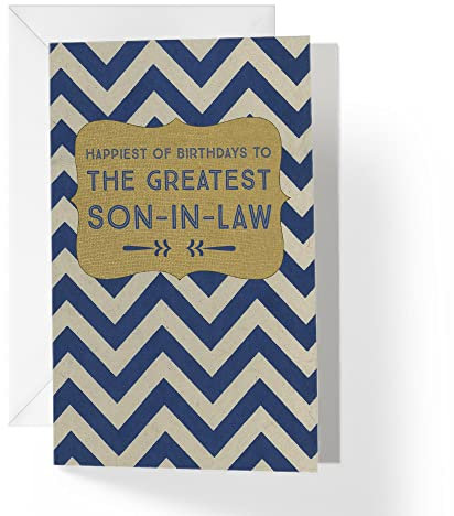 1Up Greetings Geburtstagskarte für Schwiegersohn, 12,7 x 19,1 cm, Einzelkarte + Umschlag