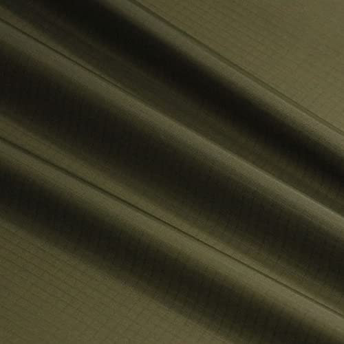 9KM DWLIFE 40D wasserdichtes Ripstop-Nylongewebe, 85 g, PU-Beschichtung, reißfest, für Outdoor-Abdeckung, Zelt, Drachen, Tasche, Material (Olivgrün, 1 Meter (100 cm x 152 cm)