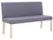 Gecheer Sitzbank mit Rückenlehne 139,5 x 54 x 85,5 cm (B x T x H) Klassisch Polsterbank Esszimmerbank Wartebank Bank Küchenbank Essbank Flurbank Wohnzimmer Hellgrau Polyester