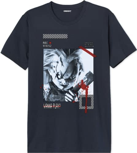 Chucky UXCHUCKTS002 T-Shirt, Marineblau, XS Herren, Marineblau, XS