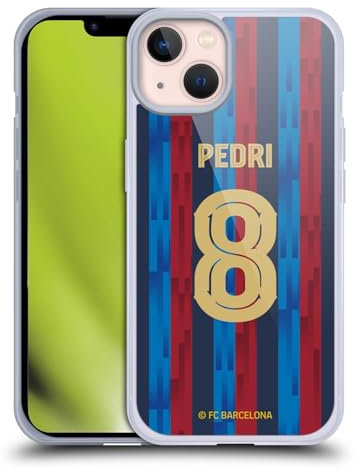 Head Case Designs Offizielle FC Barcelona Pedri 2022/23 Spieler Home Kit Gelhülle [Militärischer Schutzgrad] Kompatibel Mit Apple iPhone 13 Und Kompatibel Mit MagSafe