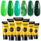 BURANO Poly Extension Gel Nail Kit, 6 Colors Nail Poly Nails Builder Gel Set for Beginner & Professional Using, Poly Nail Gel Kits DIY Starter Kit Nail Art Gift (green)
