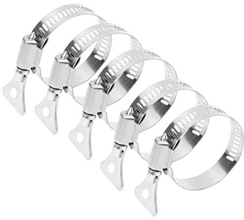 Snner 5pcs Fahnenmast Montageringe Edelstahlflagge Pole Rings Clips Flag-Pole-Zubehör für Outdoor-Anpassung für 25-38 mm