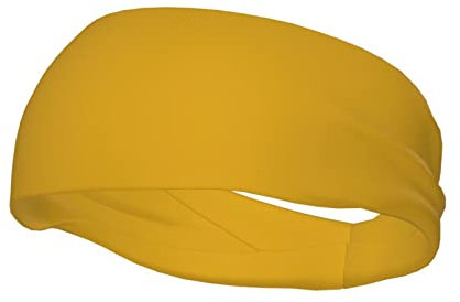 Senfgelb Sport Stirnband Herren und Damen Schweißabsorbierend Atmungsaktiv Elastisch Geeignet für Tanzen Laufen Radfahren Yoga