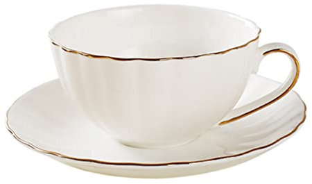Luxshiny 6er-set Kaffeetassen Und Untertassen Aus Porzellan Teetasse Aus Bone China Geschenkset