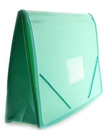 Colorline by Office Box Colorline 51311 Sammelmappe mit Gummizugverschluss und Faltenbalg XXL Größe A4+ – Großes Fassungsvermögen und Stärke – aus 100 % recycelbarem Polypropylen (Türkis)