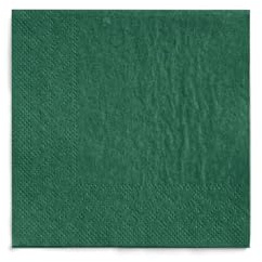 Sovie HORECA Cocktailserviette in Dunkelgrün aus Tissue, 24x24cm, 150 Stück | 3-lagig, Einwegserviette für Cocktails und Drinks, ideal für Gastronomie, Hotels und Veranstaltungen