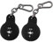 ERMWALR 2 pièces Housse de porte-clés de voiture pour BMW Mini Cooper avec porte-clés pour MINI Cooper F54 Clubman F55 F56 F57 F60 Countryman 3 boutons Smart Key Holder Lot de 2 (Mn-3-BB)