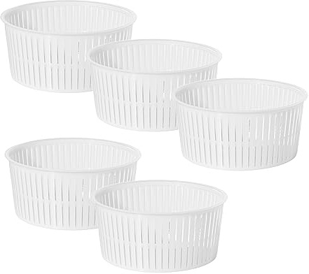 5 x Käseform 12.7 x 11cm – Variationen | Kunststoff-Käseform | Korb für Käse