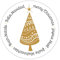 Logbuch-Verlag 200 Weihnachtssticker Frohe Weihnachten Etiketten auf Rolle international mehrsprachig Baum gold weiß Ø 5 cm
