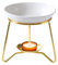 WD&CD Brûleur à Huile Essentielle en Céramique en Métal Or, Brule Parfum avec Bol en Céramique, Bruleur Fondant pour Porte Bougie Décoratif à la Maison