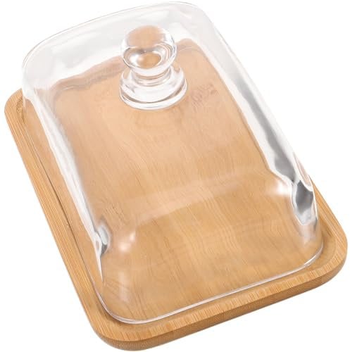Baluue Cake Stand with Dome Cover - Elegant Glass Cake Display Holder for Desserts, Pastries, and Cupcakes, Perfect for Weddings and Birthdays