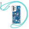 HomiTunky Collier pour Samsung Galaxy A23 5G 4G / M23 5G Coque Glitter Quicksands étui de téléphone avec Cordon, Tour de Cou Lanière en Corde Housse pour Smartphone Lanyard Case Cover