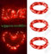 FFZZKJ Valentines Decorations Red Fairy Lights Battery Operated with Batteries 6.6Ft 20LED Copper Wire String Lights with Battery for Valentine's day, Christmas Decor, Bedroom, 3 Packs, Red