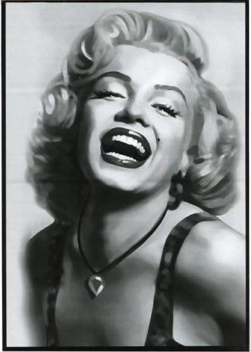 KUSTOM ART Poster Serie Pop Art Street Art Marilyn Monroe Monochrom Druck auf beschichtetem Papier 42 x 30 cm