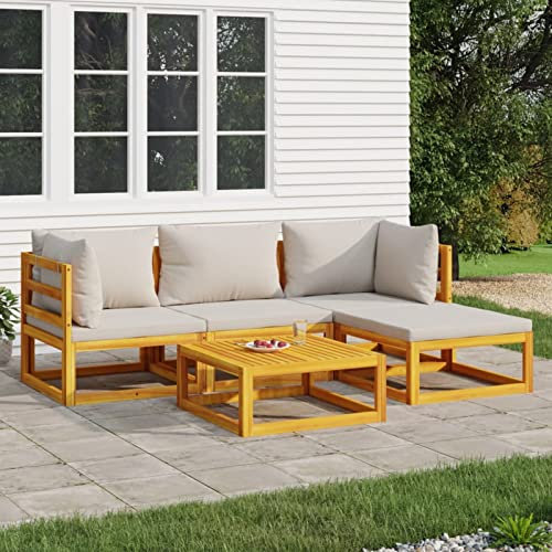Festnight Gartenlounge Klein Gartenmöbel Set Holz Balkon Lounge Sofa Outdoor Balkonmöbel Kleiner Balkon Gartensofa Lounge Sofa Sitzbank Garten Sitzgruppe Loungemöbel Terasse