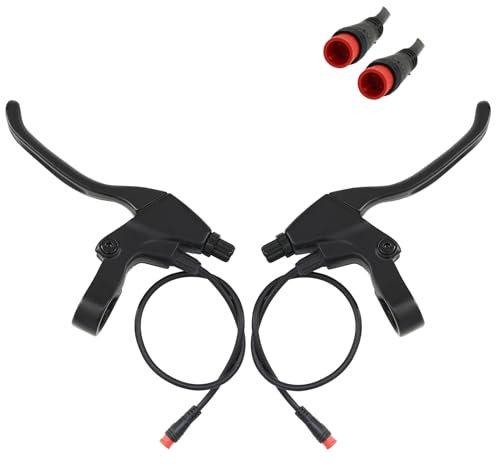 SENQI Leva del freno per bicicletta elettrica, e-bike, scooter elettronico, controllo di sicurezza con filo impermeabile (1 paio)