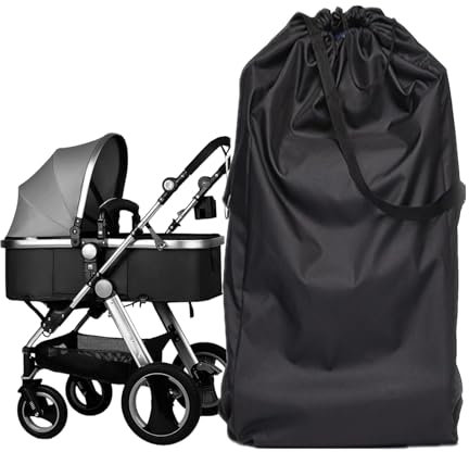 Stroller Travel Bag, Pram Bag for Airplane, Pushchair & Pram Transport Bags, Pram Travel Bag, Waterproof Gate Check Bag Pushchair Cover Storage Bag for Airplane Infant Strollers Portable 104x178 cm