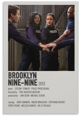 DAGUYS Filmposter Brooklyn Nine-Nine im Vintage-Stil, 29 Poster, Kunstdruck, Wandfoto, Malerei, Poster, Hängebild, Familiendekoration, 50 x 75 cm