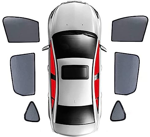 LeLEEEE para BMW 5 Series E60 2003-2010 Parasol para Ventana Lateral de Coche con Bloqueo UV Malla Parasol de Privacidad,E-6pcs