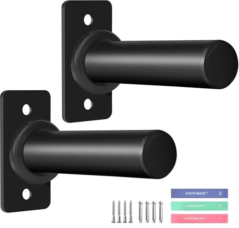 EVERYMATE Weight Plate Holder: Wall Mounted Weight Rack Storage for Olympic Weight Plate,Home Gym Organizer(Upgrade Length and Thick Steel)