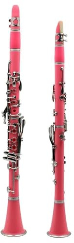 Klarinette Farbe B-Klarinette 17 Tasten 6 Ringe Klarinetten-Spielübung Für Musikliebhaber/Anfänger(Pink)