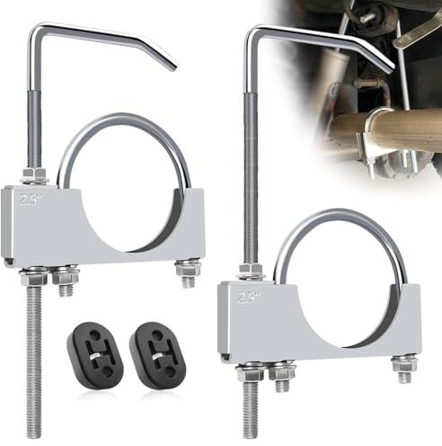 Ppizkk 2.5 Universal Exhaust Clamp with Rear Muffler, Universal Exhaust Hanger Removal Pliers for Car Truck Exhaust Pipe 2pcs