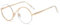 AOOLIA Damen Blaulichtfilter, TR90 UV400 Vintage Fake Glasses Ohne Stärke Brille, Anti-Müdigkeit Anti-Blaulicht Brillen (Gold)