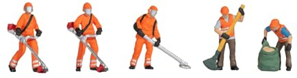 NOCH H0 Figuren Mäharbeiten, optimal für Modellbahnen