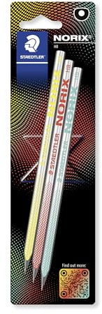 STAEDTLER NORIX 181 Bleistift HB – 3er-Set, sortierte Farben | Ergonomische Soft-Oberfläche, bruchfest, aus PEFC-Holz – stylisch – Art.-Nr. 181-HBBK3