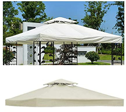 Wasserdichte Pavillon-Abdeckung, 3 x 3 m, Ersatz mit UV-Schutz, Grillpavillon, Dachüberdachung für Garten, Terrasse, Outdoor, Zelt, Dachoberseite, Ersatzteil (nur Oberseite)