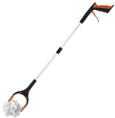 Grabber Reachère - Piqueur de litière Stick Grab | Outil de réalisateur Grabber, bâton de ramassage Pliable, Outil d'atteinte de Poubelle de 33 Pouces pour Le Stick à litière Portable, à gréte