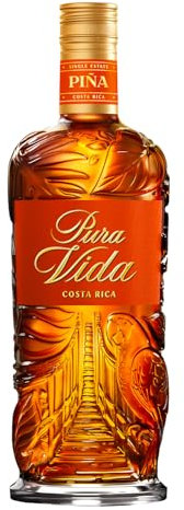 PURA VIDA - Piña - Spiritueux À Base De Rhum & D'Arômes Naturels D'Ananas - 37,5% Alcool - Origine : Costa Rica - Bouteille 70 cl