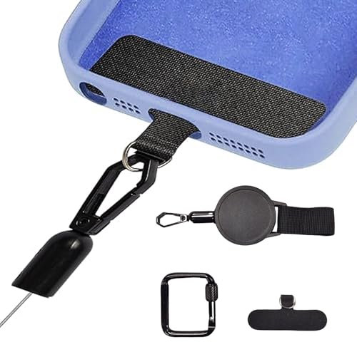 Zephylix Handy-Umhängeband, einziehbarer Schlüsselanhänger, Clutch, Diebstahlschutz, Handy-Leine für Outdoor, Wandern, Radfahren, 1 Stück