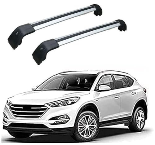 ZQWZY 2 Stück für Hyundai Tucson 2016-2021 Aluminium Dachträger Relingträger,Dachgepäckträger Alu Relingträger,B