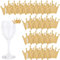 GORGECRAFT 30Pcs Crown Drink Tags Acrylic Blank Party Drink Marker Wine Glass Charms Flat Glass Identifiers Tag Golden Goblet Markers for Home Bar Festival Christmas Halloween Party Decoration