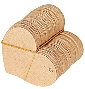 Veemoon 50stücke Herzförmige Kraftpapier-anhänger Geschenkanhänger Bastelanhänger Hochzeitsanhänger Papier Zur Dekoration Von Geschenken Bonbongläsern Und Weinflaschen