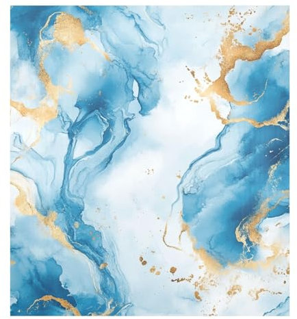 Blue and Gold Marble White cover for dishwasher reusable fridge door covers holiday decor 23x26in