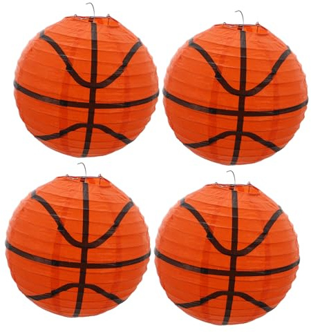 ABOOFAN 3 Stück Basketball Laternen Faltbare Papierlaternen als Fussball Party Deko und Wm Party Deko für Kreative Partydekorationen mit Einfachem Aufbewahren
