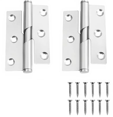 1Pair Door Hinges Lift-Off Door Hinge Stainless Steel-76mm Right | Handed Lift Off Door Hinges for Wooden Doors-R