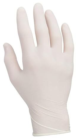 IMBALLAGGI 2000- Guanti Lattice Monouso con Polvere, Taglia XL, Confezione 100 Pezzi, Guanti Usa e Getta in Gomma Naturale per Uso Medico, Domestico, Estetico e Industriale, Resistenti e Elasticizzati