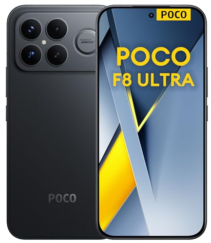 XIAOMI POCO F8 Ultra 5G Smartphone 12GB+256GB, Snapdragon® 8 Elite Gen 5, 6.9 120Hz Ultra-clear Amoled Display, 6500mAH Battery, 50MP Light Fusion 950, Black (2 Years Warranty+No In-box Charger)