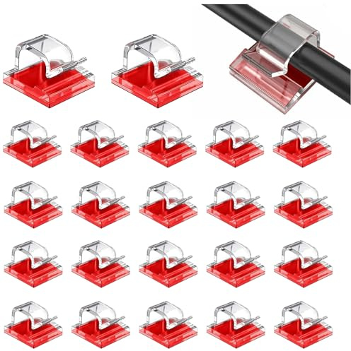 30 Stück Klebehaken Transparent,Lichterkette Befestigung Haken Selbstklebend Wand Haken zum Kleben,Extra Stark Selbstklebende Hooks Outdoor Ohne Bohren,für Kabelbefestigung Weihnachtsbeleuchtung (30)
