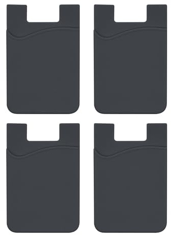 Generisch Adhesive Phone Wallet, Card Pocket Stickers, Phone Card Holder, Cellphone Accessory with Secure Fit, Smartphone Grip Holder for Men Women, Sticky Pocket with Build, Mobile Use